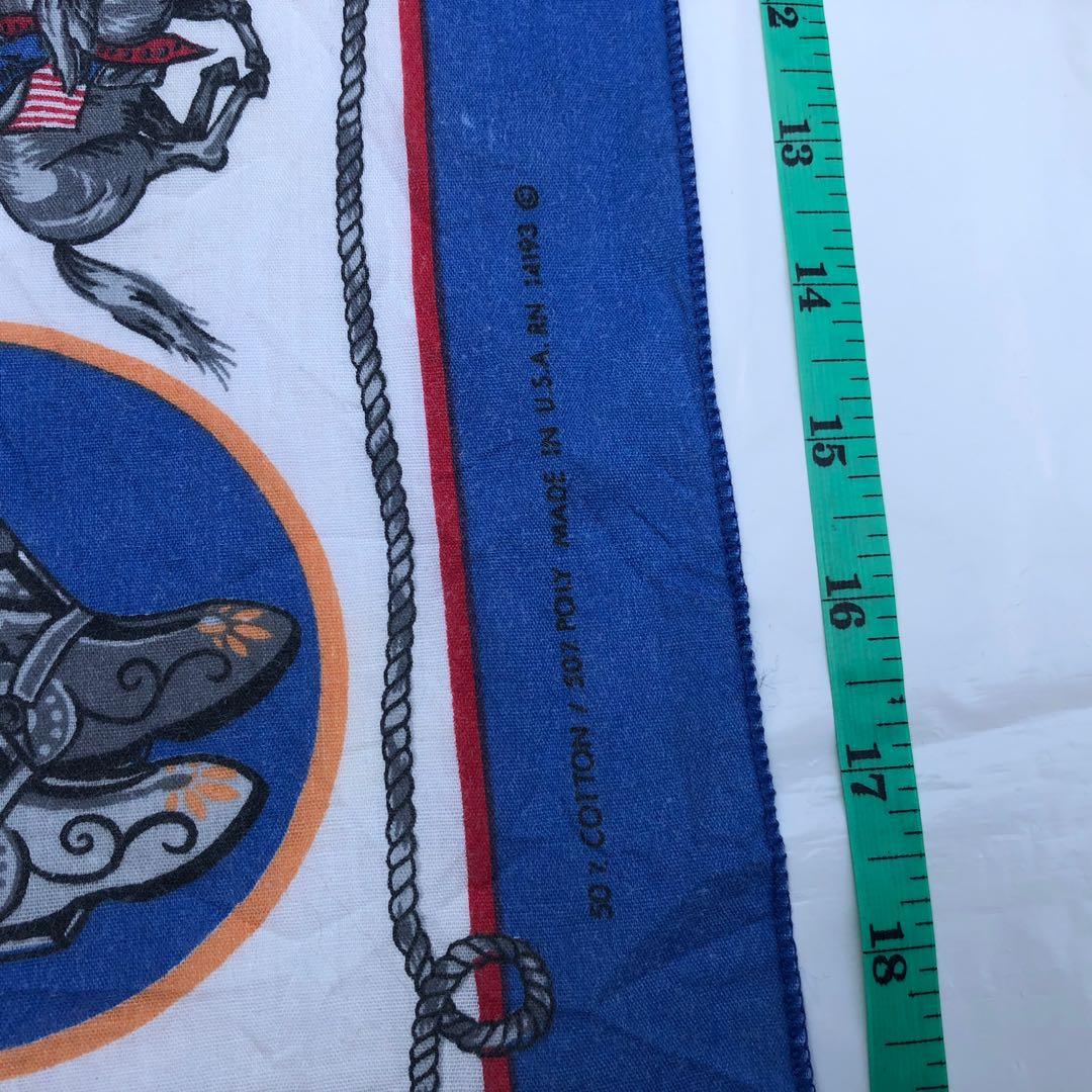 PO VINTAGE RODEO COWBOY HANDKERCHIEF 2 SETS BLACK WHITE BLUE, Men's ...