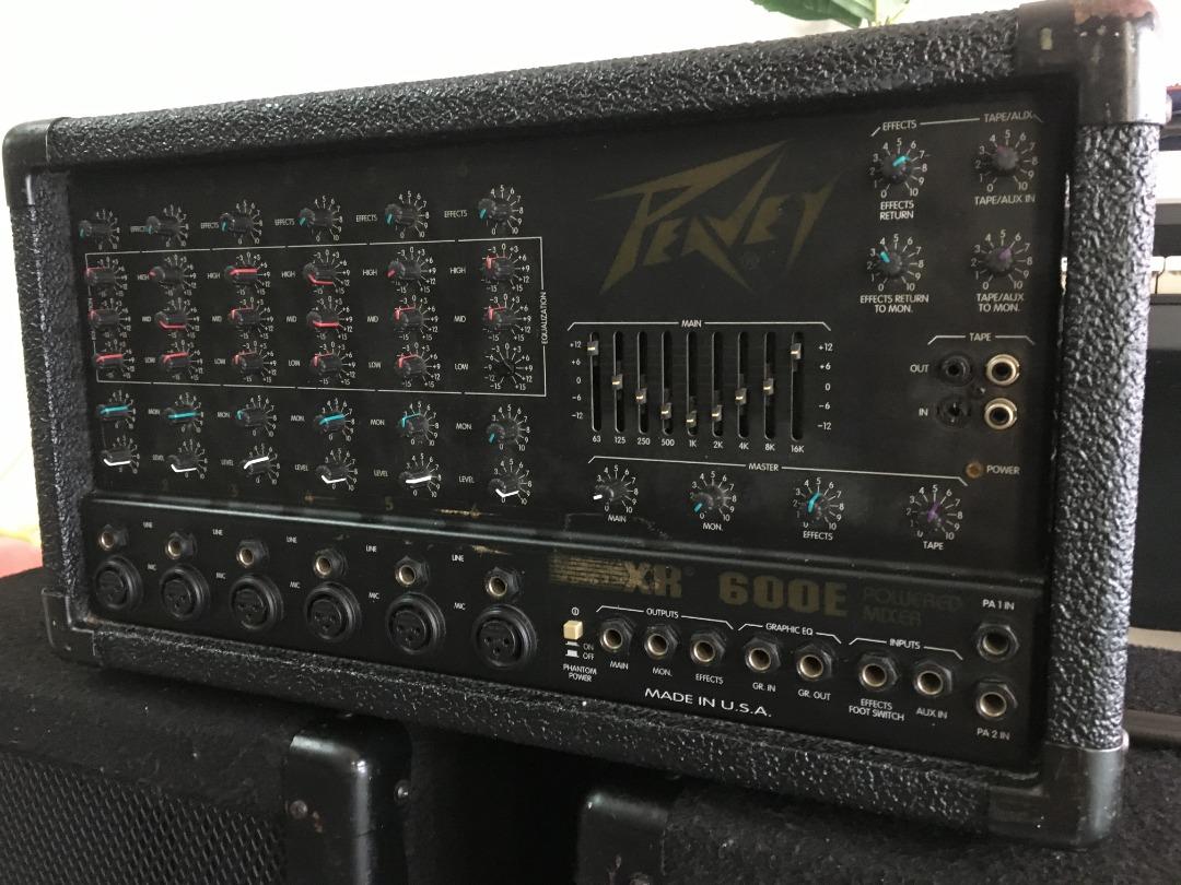 Power Mixer PA Systems PEAVEY XR600E Amplifier Made in USA PEAVEY 112DL Made in USA Speaker Set