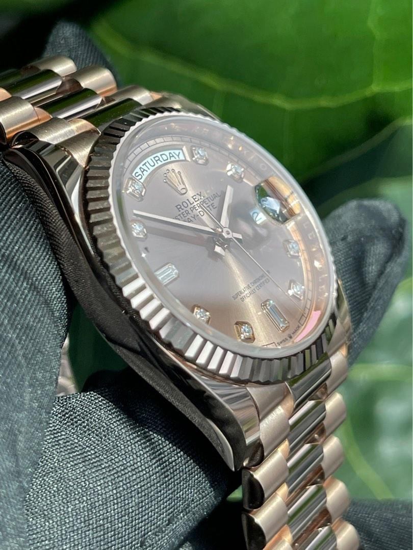 Rolex Rose Diamond Day Date President 36mm Everose Gold Ref.128235 Brand NEW unworn