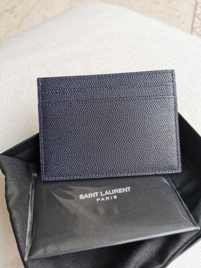 Saint Laurent Paris reversible card case in smooth leather, Saint Laurent