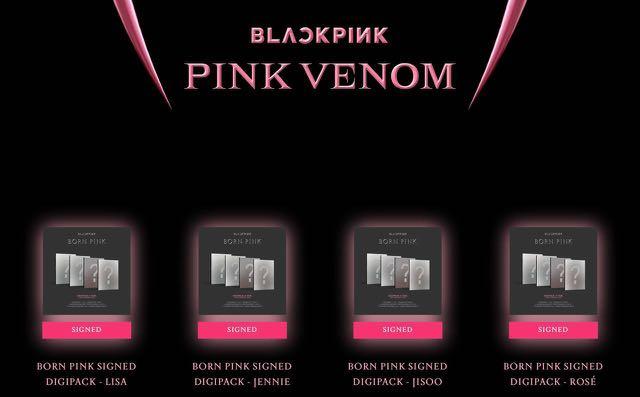 Jennie signed Blackpink Born Pink Digipak CD