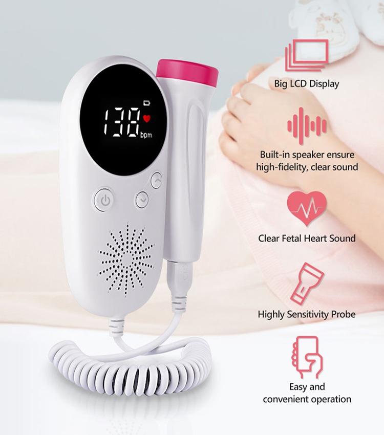 [SG Stock] Fetal doppler Baby heart rate detector Ultrasound monitor ...