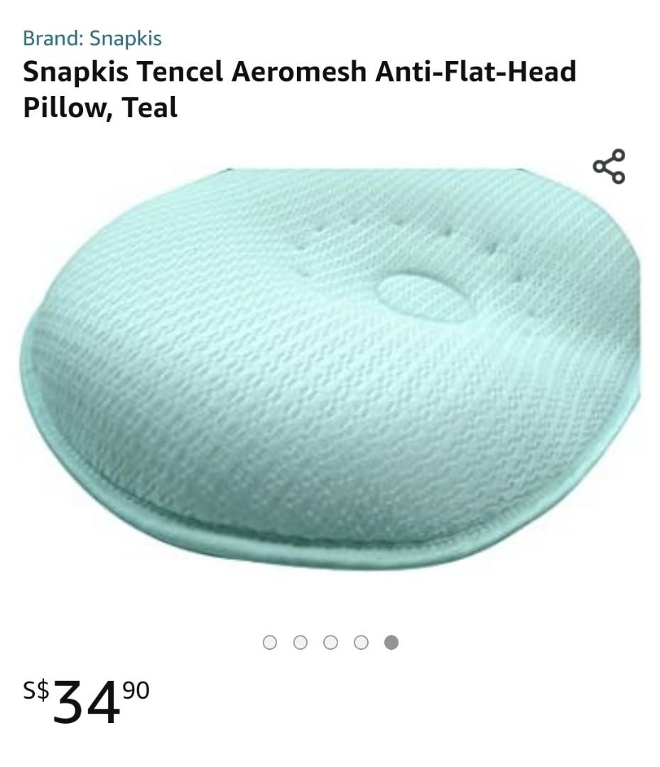 Snapkis Tencel Aeromesh AntiFlatHead Pillow, Babies & Kids, Baby