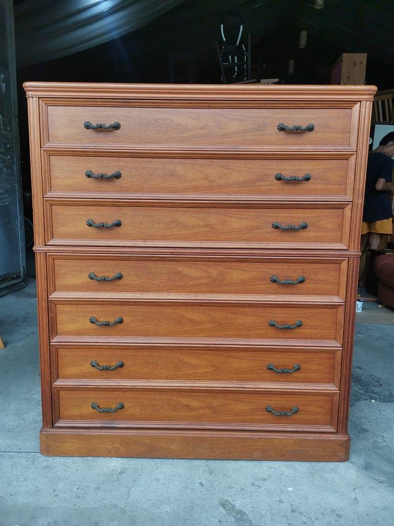 Solid wood chest drawer, Furniture & Home Living, Furniture, Shelves, & Racks on Carousell