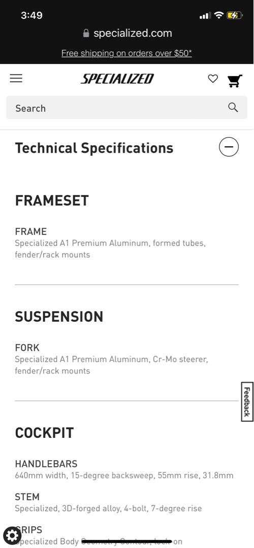Specialized alibi size chart store