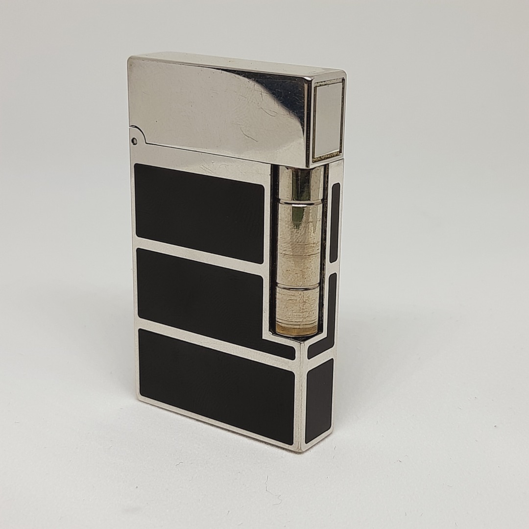 S.T. Dupont Gas Lighter Silver Gatsby Line 2 Black Palladium, Hobbies