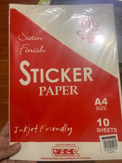 Elit Sticker Paper Satin Finish A4 10 Sheets per Pack