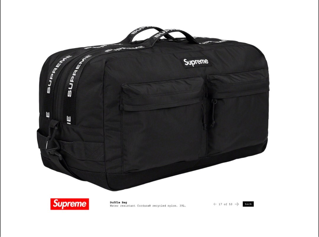 Supreme Duffle Bag AW22, Men's Fashion, Bags, Backpacks on Carousell