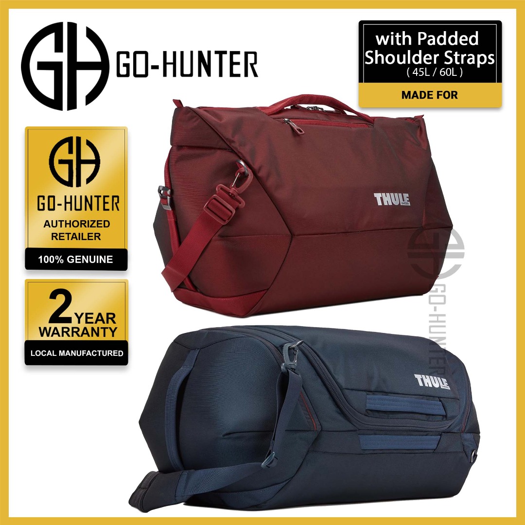 Thule Subterra Duffel 45L 60L with Padded Shoulder Straps Ember Mineral Men s Fashion Bags Sling Bags on Carousell