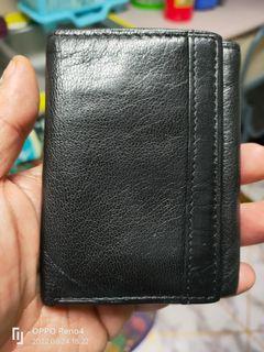 trifold leather wallet (unisex)