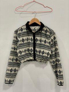Uniqlo Aztec Print Crop Jacket