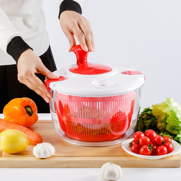 Vegetables Salad Spinner Lettuce Greens Washer Dryer Drainer Crisper