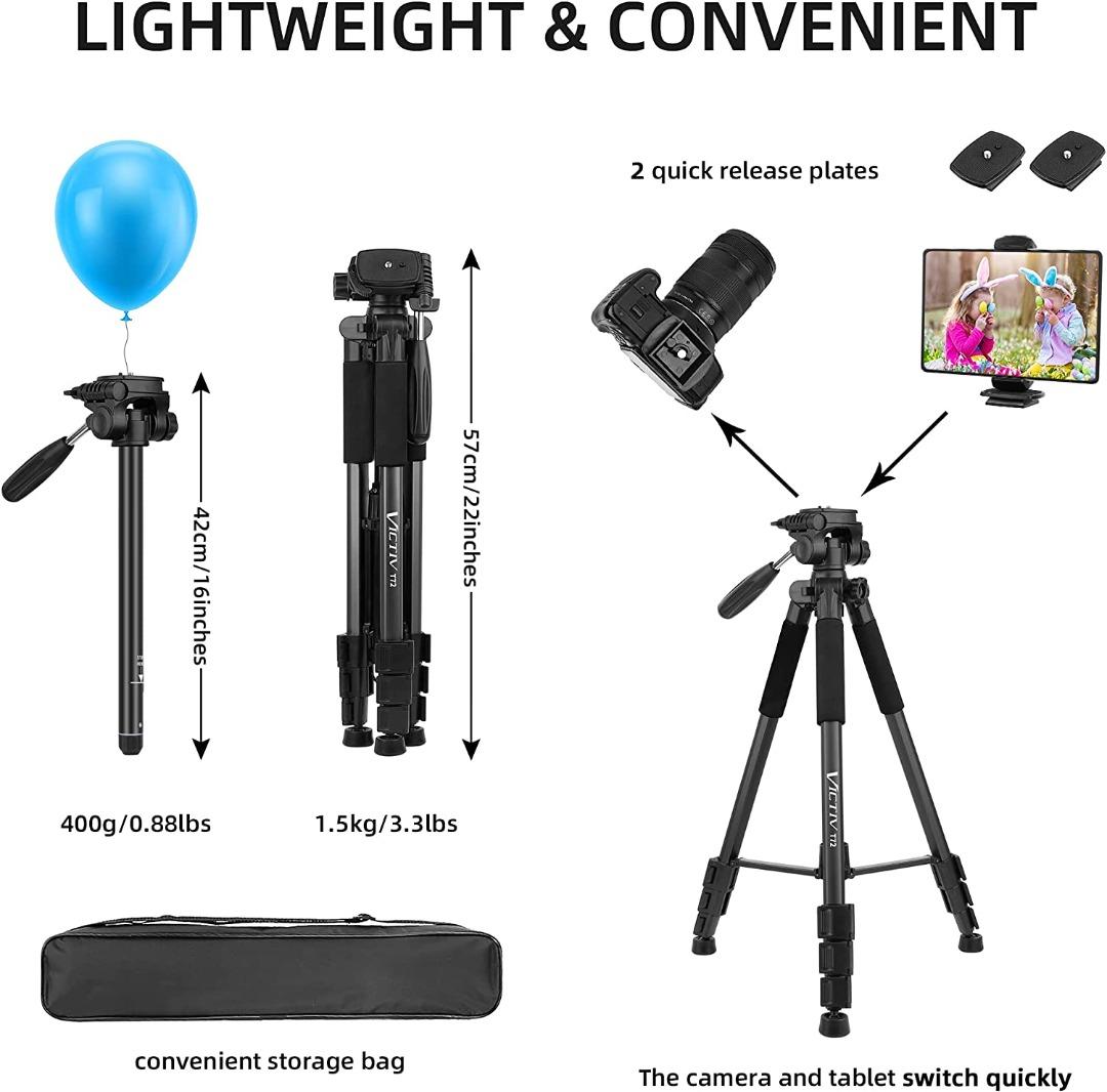 Victiv Camera & Tablet Tripod 2in1 Tripod Monopod 72 inches with 2