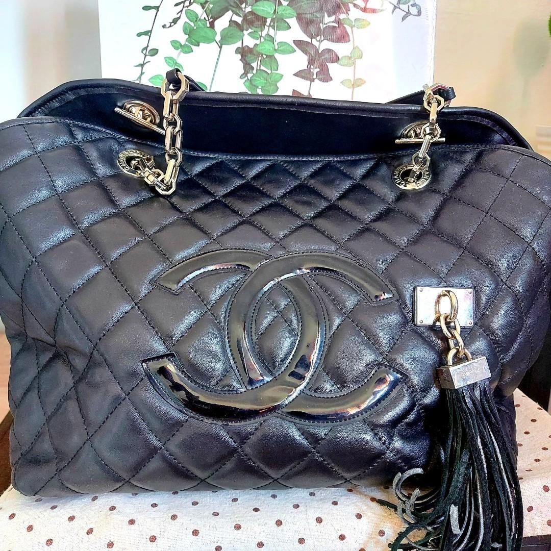 REPRICED Authentic Preowned Chanel Travel Line MM Tote Bag, Luxury, Bags &  Wallets on Carousell