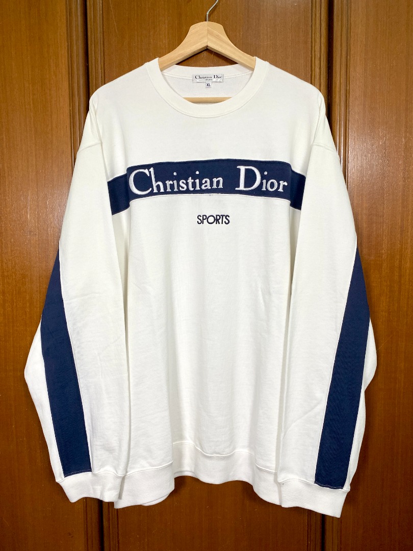 Vintage Christian Dior Sports Sweatshirt Monogram Turtleneck