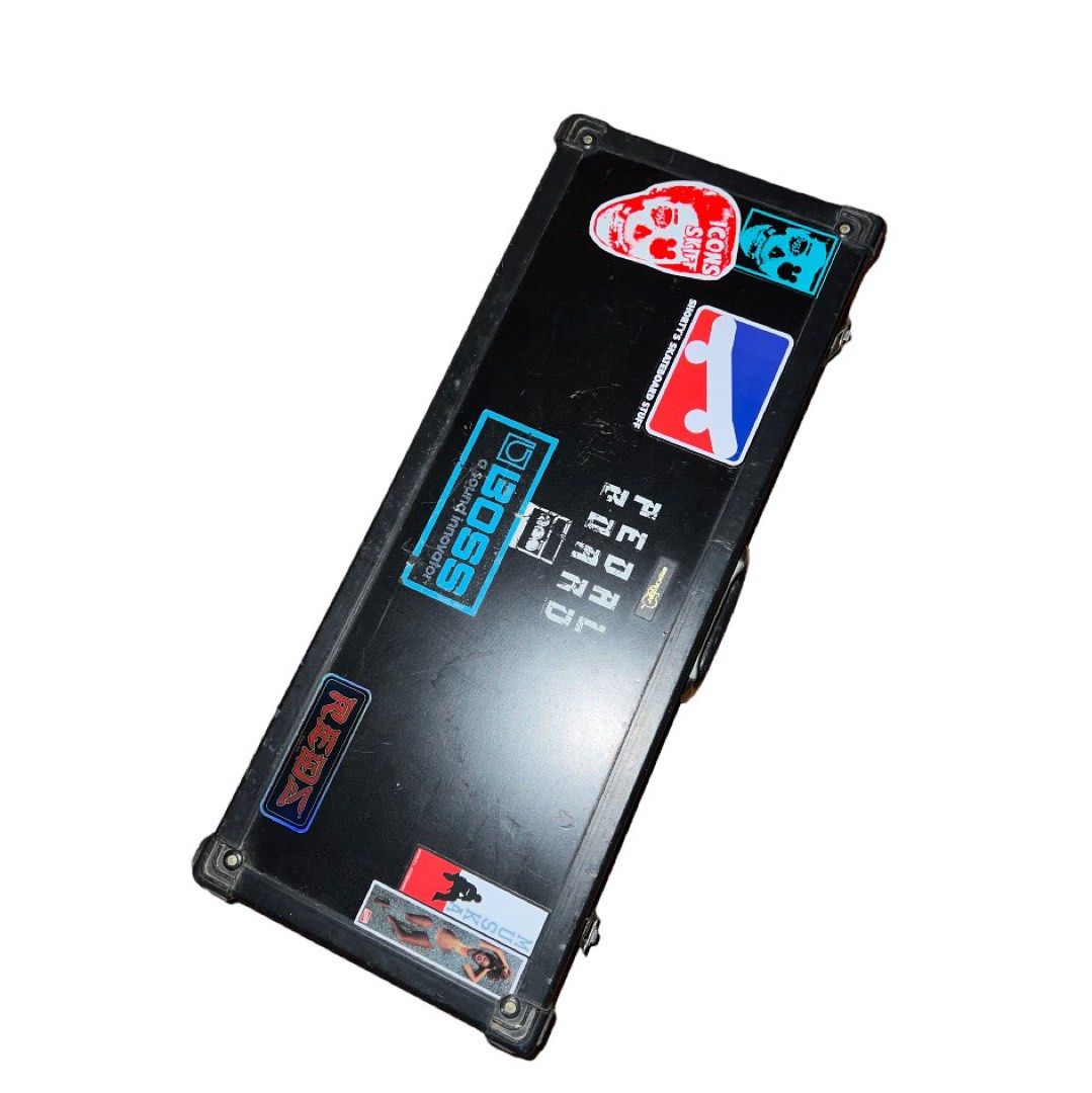 Vintage Pedalboard with detachable top cover for gigging pedal board