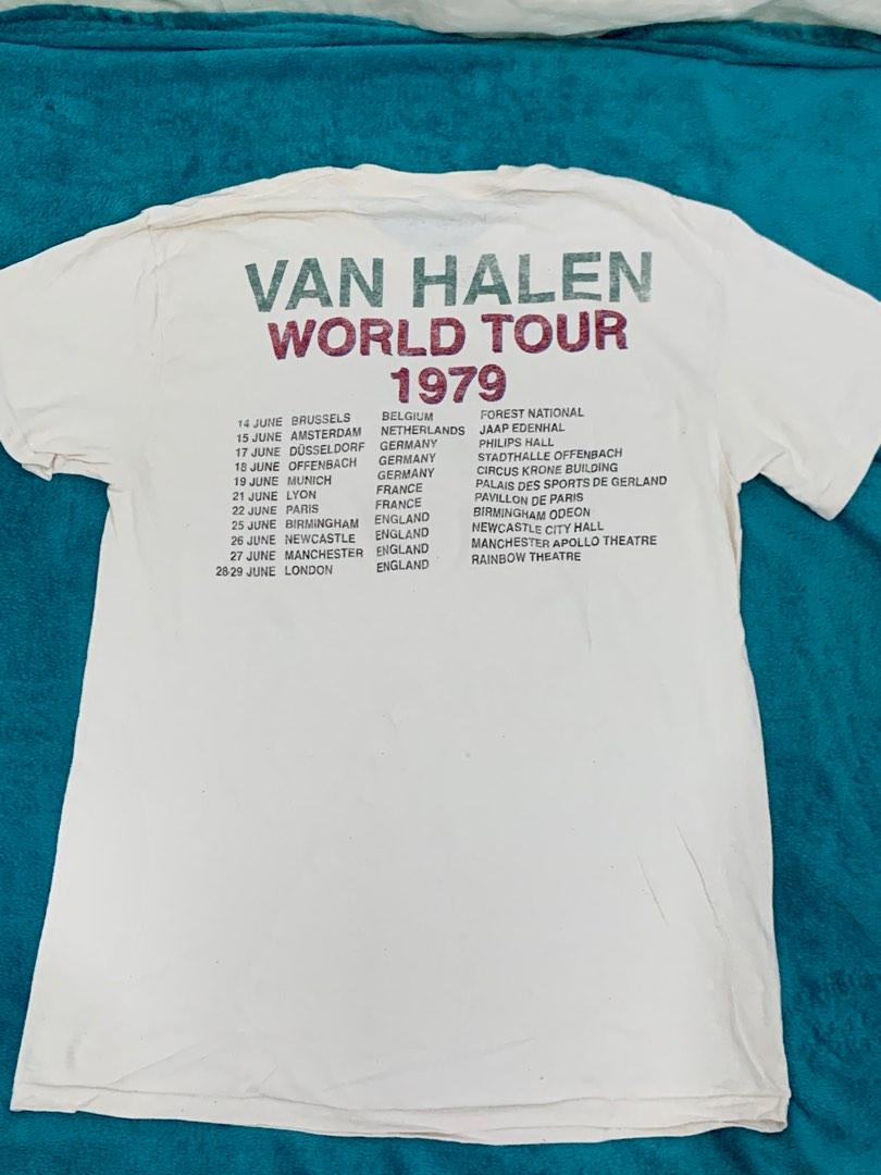 Vintage Van Halen Band Tee Graphic Shirt, Men's Fashion, Tops & Sets