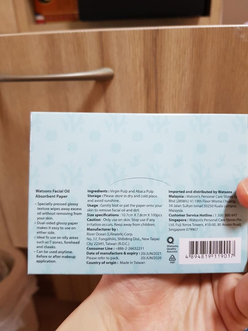 Watsons Pusheen Cat Facial Oil Absorbent Paper, Beauty & Personal Care