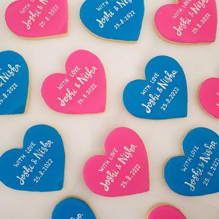 Wedding Favour Door Gifts Presents Custom Icing Fondant Cookies Biscuits Cake