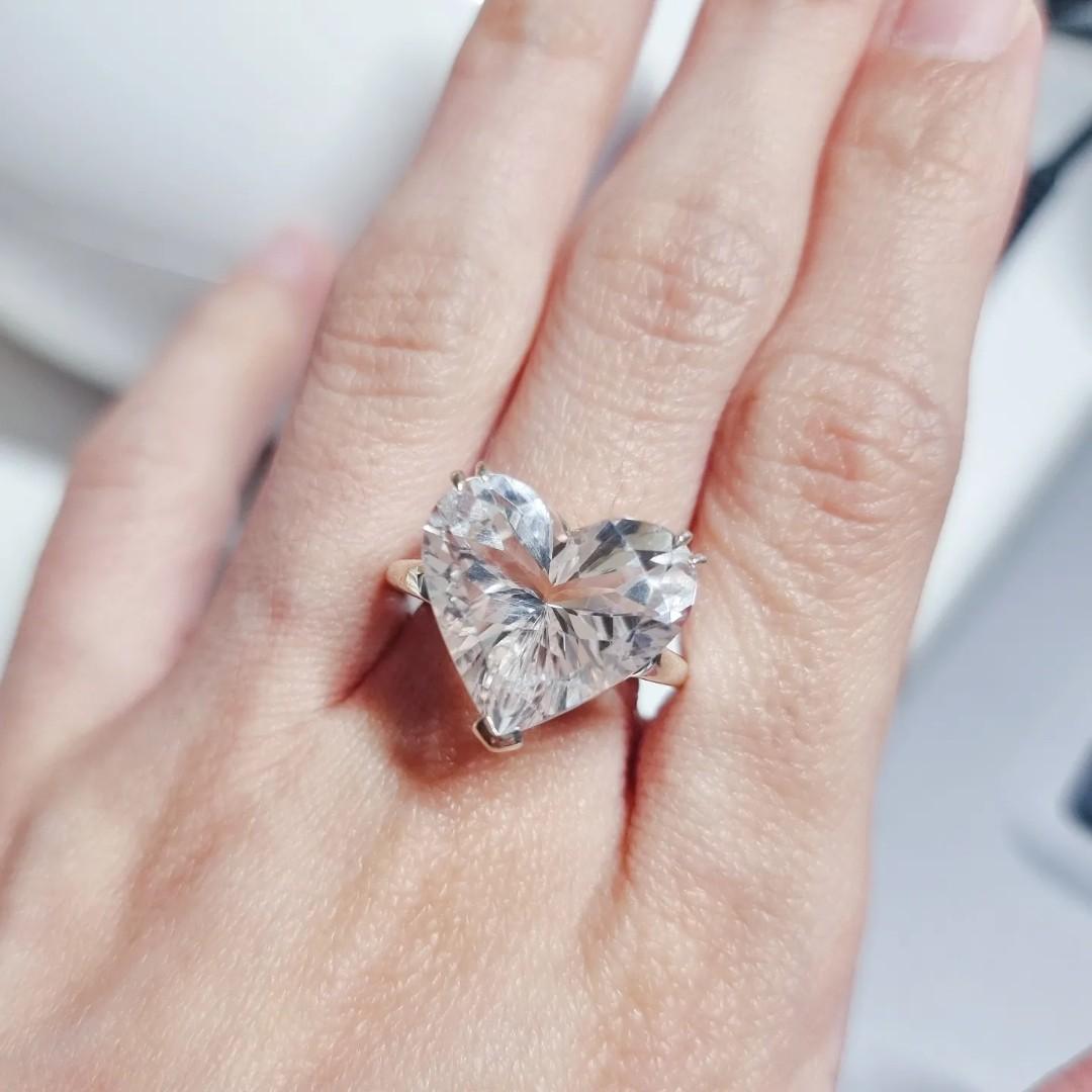 White discount quartz ring