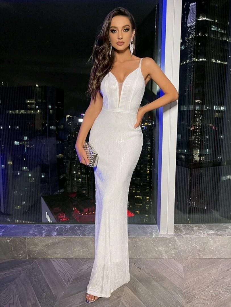 White shop sparkly gown
