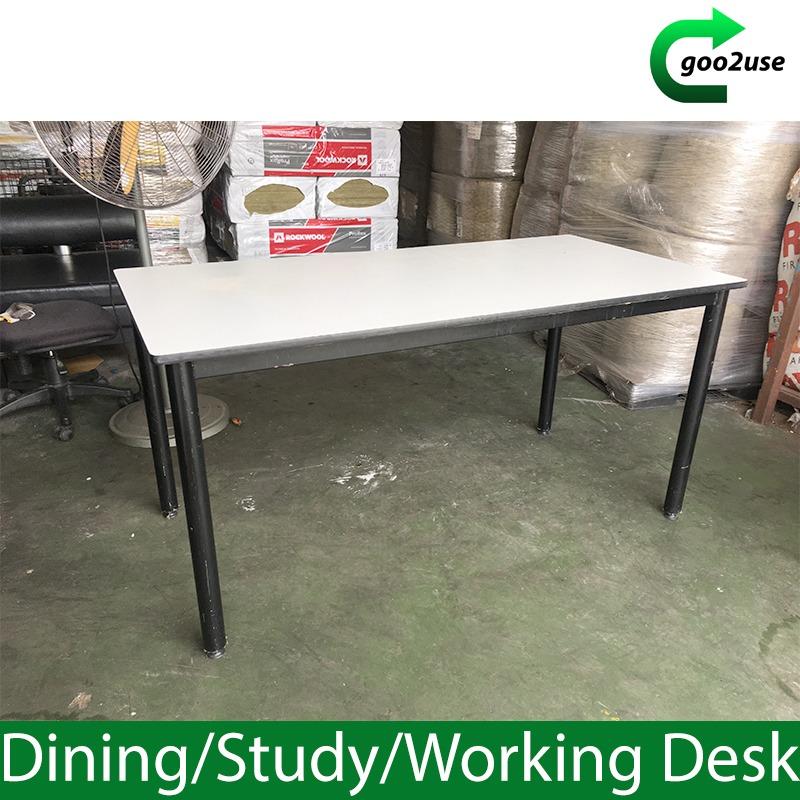 White Table Top Big Size Dining/Study Table Working Desk, Furniture