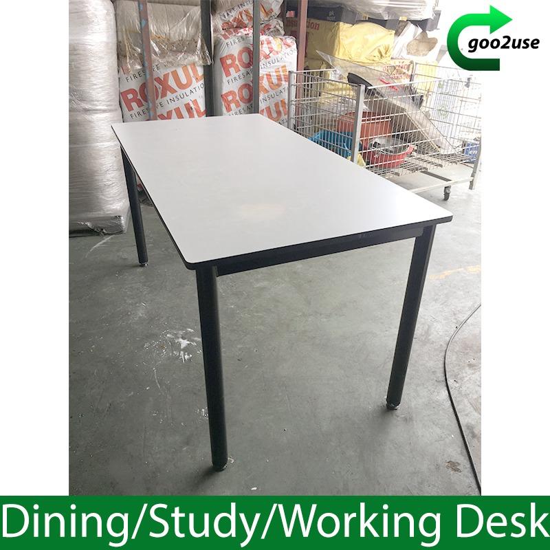 White Table Top Big Size Dining/Study Table Working Desk, Furniture