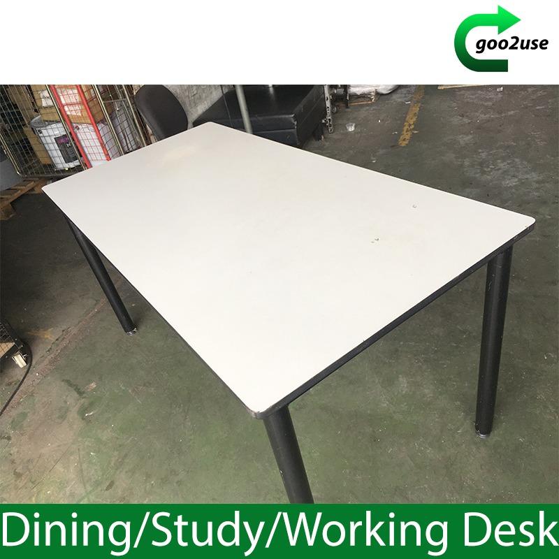 White Table Top Big Size Dining/Study Table Working Desk, Furniture