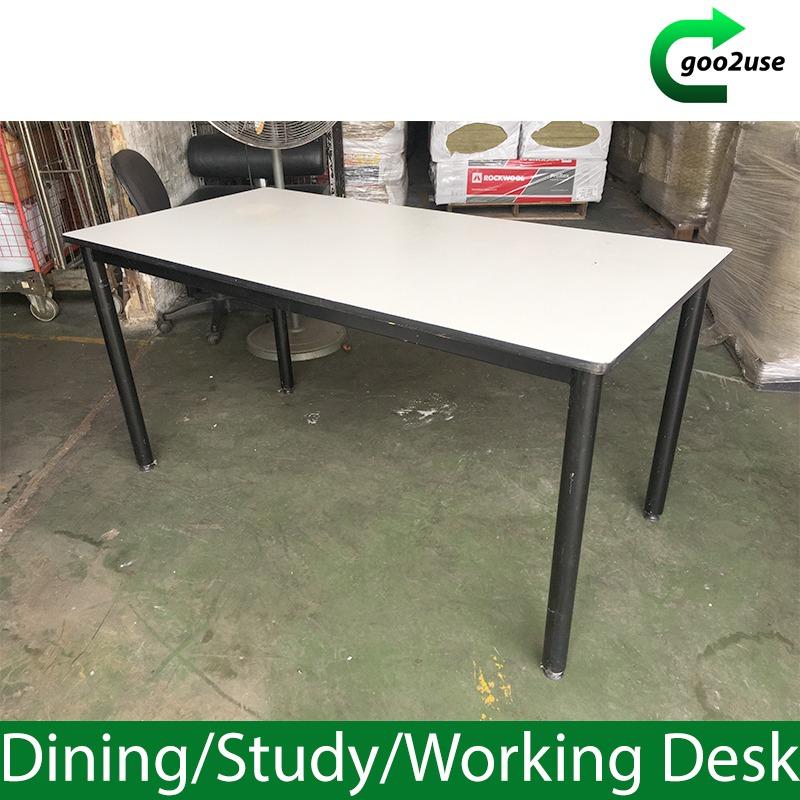 White Table Top Big Size Dining/Study Table Working Desk, Furniture