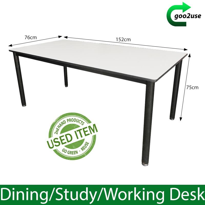 White Table Top Big Size Dining/Study Table Working Desk, Furniture