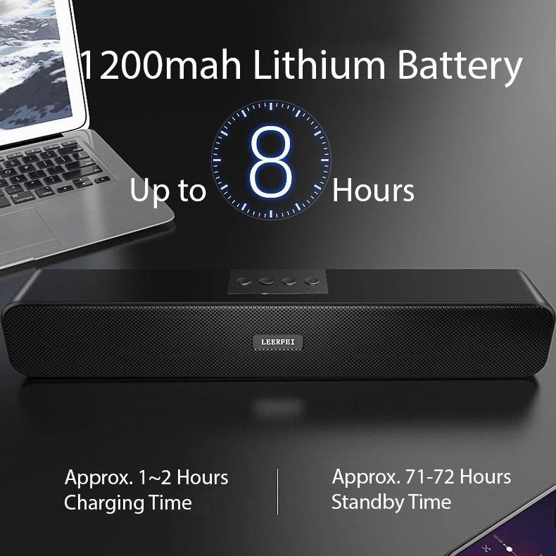 Wireless Soundbar Speaker Dual Bass Surround Sound Stereo Gaming