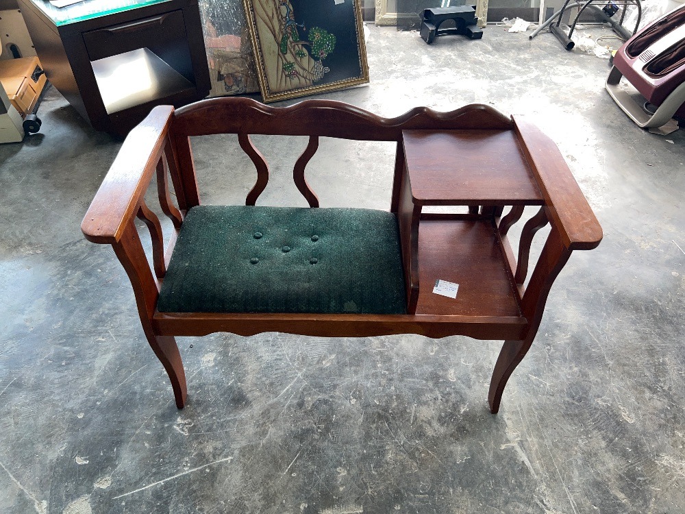Wooden Antique Phone Table / Meja Telefon Antik Kayu, Furniture & Home