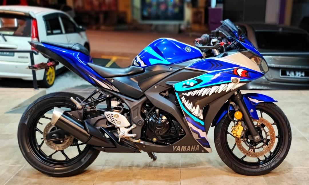 Yamaha R25 v1 Blue Shark design Motorbikes on Carousell
