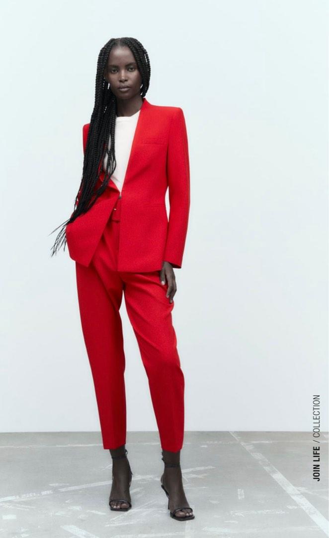 Red blazer new arrivals womens zara