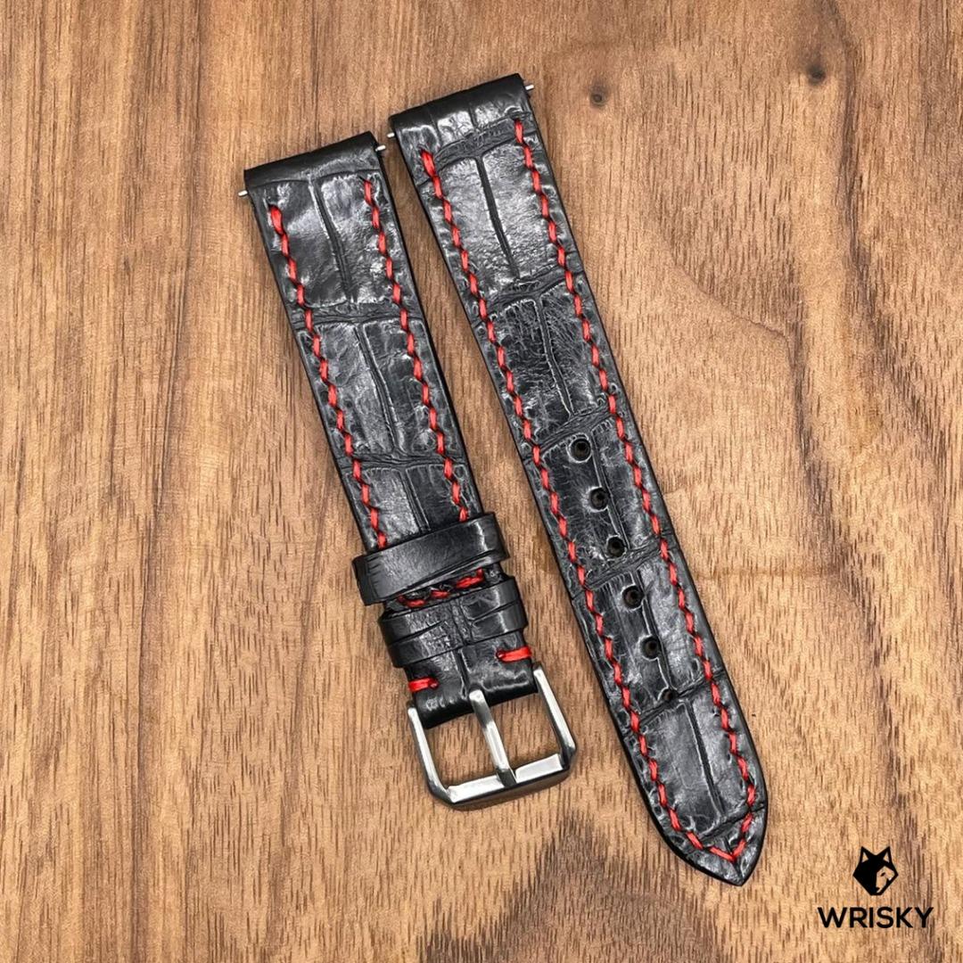 Red leather hotsell watch strap 18mm