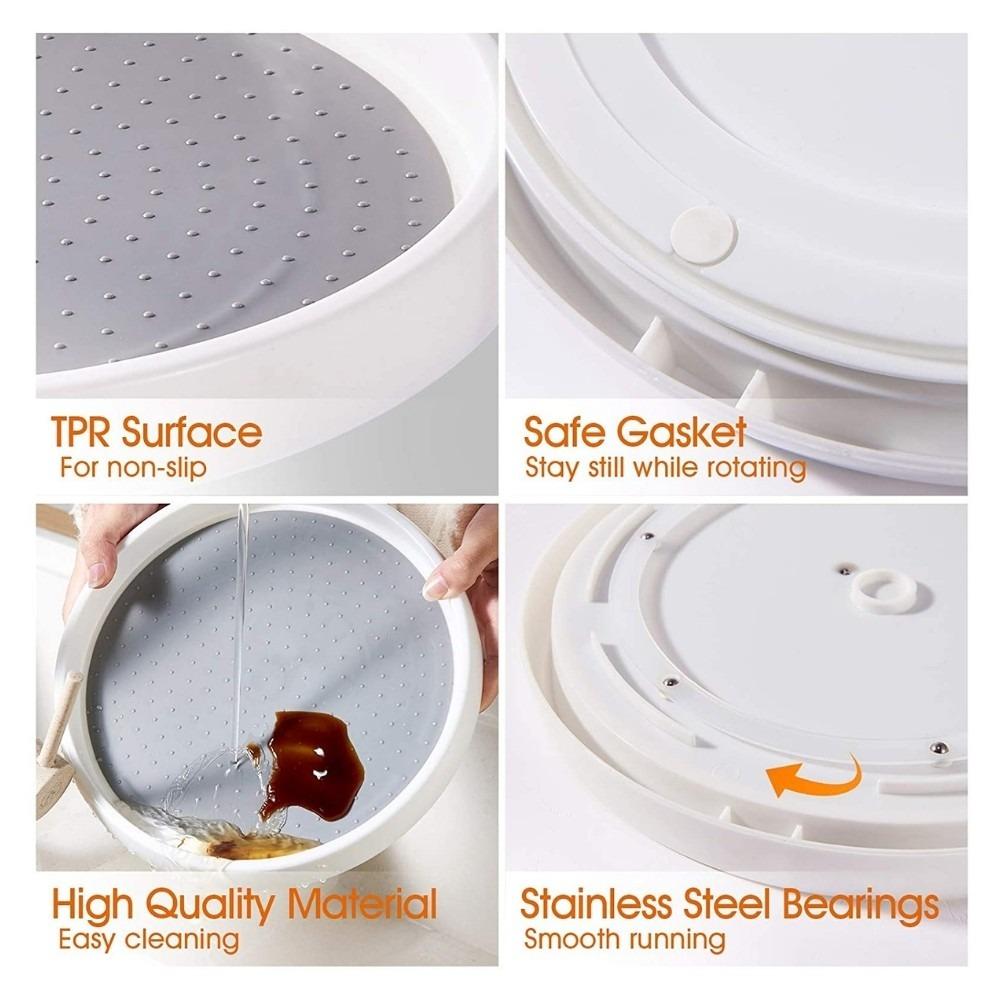 360 Degree Rotating Spice Rack/Spice Tray Turntable Non-Skid Kitchen ...