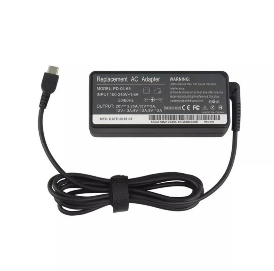 Chargeur USB-C 65 watts normal original pour Lenovo ThinkPad L13