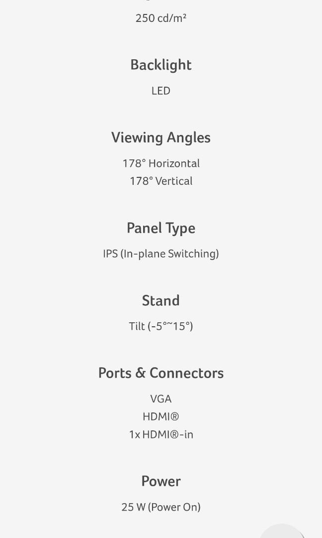 Acer SA 230 23" IPS Monitor, Computers & Tech, Parts & Accessories