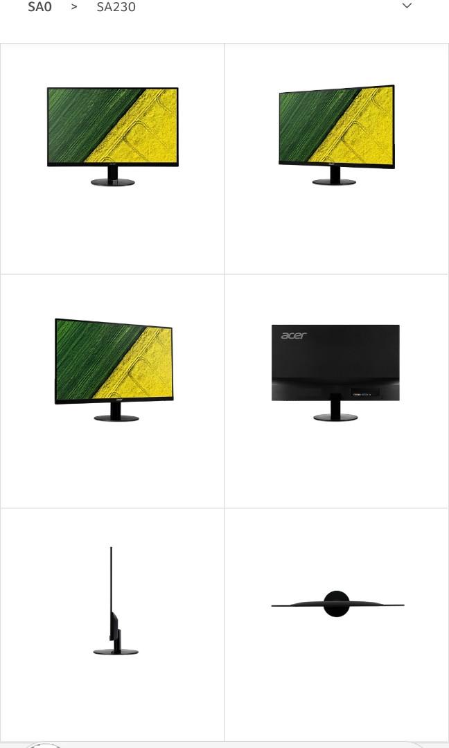 Acer SA 230 23" IPS Monitor, Computers & Tech, Parts & Accessories