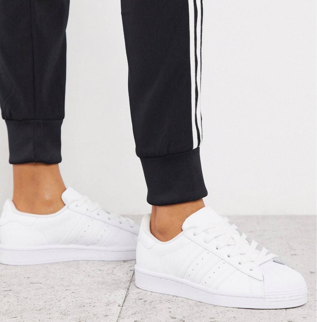 Adidas superstar in triple white Women s Fashion Footwear
