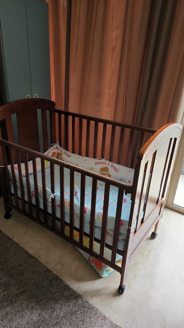 Adjustable Baby Cot, Babies & Kids, Baby Nursery & Kids Furniture, Cots