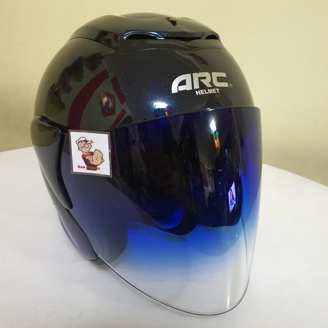 ARC Ritz Helmet 2 Tone Blue Viral Colour, Motorcycles, Motorcycle ...