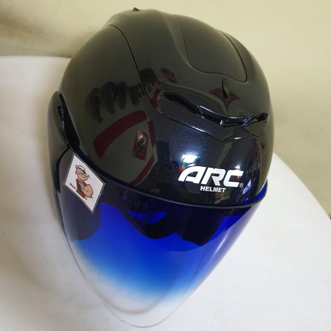 ARC Ritz Helmet 2 Tone Blue Viral Colour, Motorcycles, Motorcycle ...