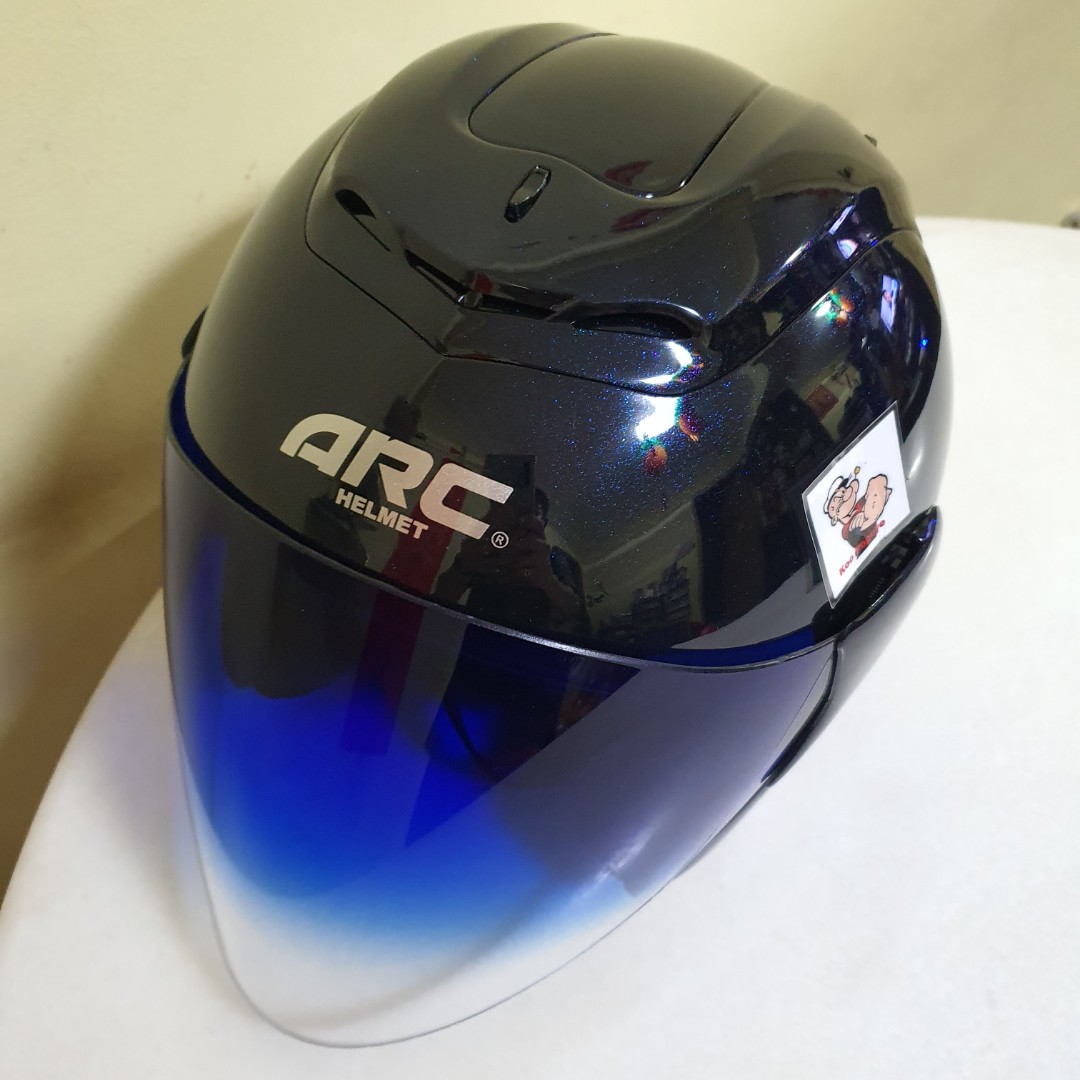 ARC Ritz Helmet 2 Tone Blue Viral Colour, Motorcycles, Motorcycle ...