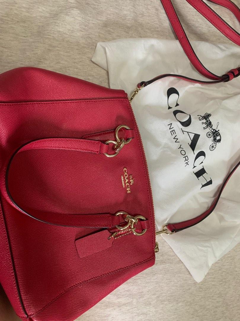Red store purse coach