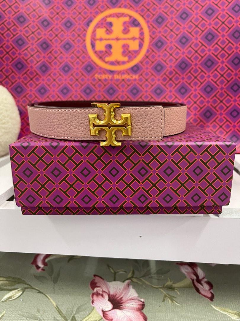 Authentic Tory Burch belt apricot color reversible, Women display picture 3