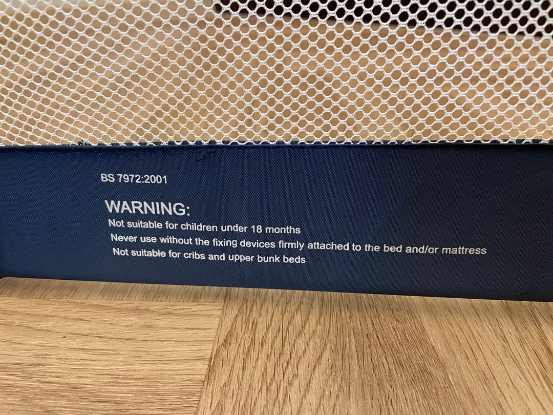 Baby Dan Foldable Travel Bed Guard (Blue), Babies & Kids, Baby Nursery & Kids Furniture, Bed