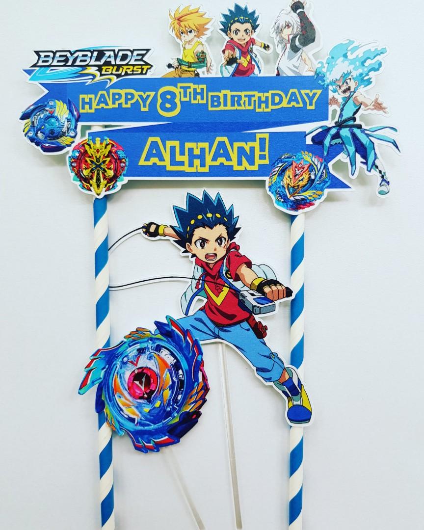 1set Beyblade Theme Balloons Banners Cake Topper Birthday Party Baby Shower  Decorations Boys Favor Toy Ball Kids Bakugan Globos - AliExpress