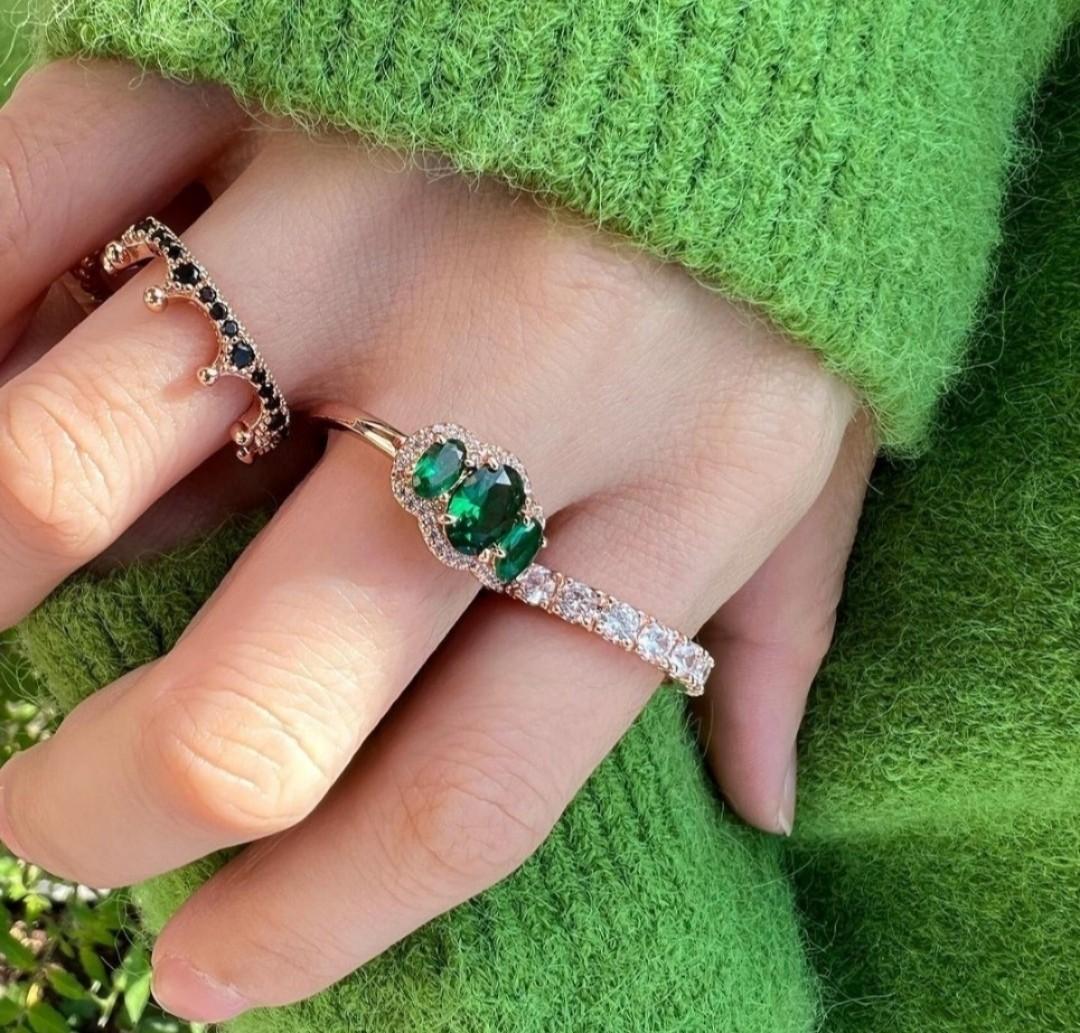 Green sales ring pandora