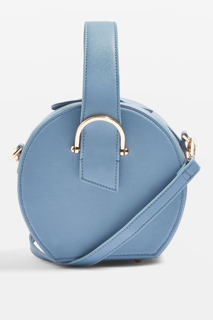 Brand New Topshop Dusty Blue Cross Body Mini Round Bag
